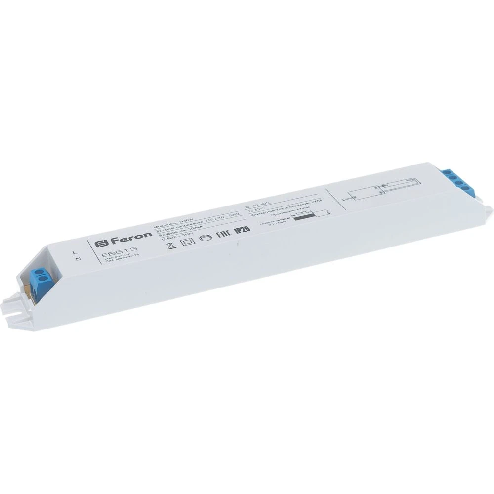 Аппарат пускорегулирующий электронный (балласт), 1*36W T8/G13 230V, EB51S 21521 2