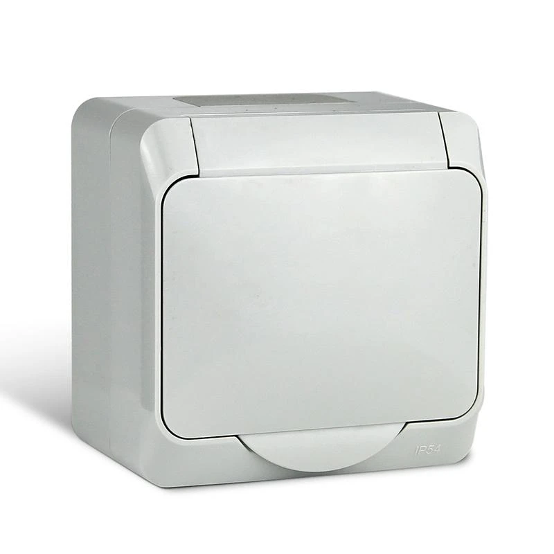 Розетка 1-м ОП Nix 16А IP54 250В с заземл. с крышкой сер. TOKOV ELECTRIC TKE-NX-R1Z-C06-IP54 4