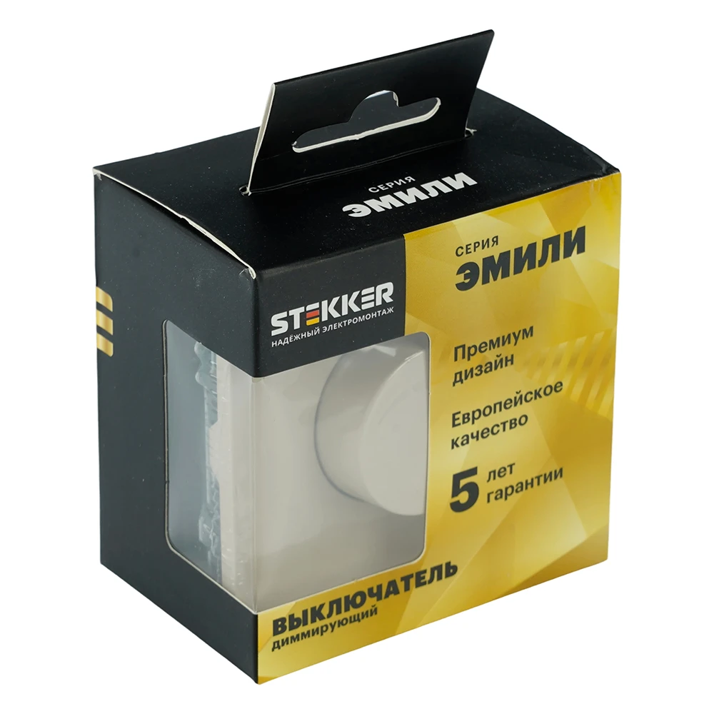 Выключатель диммирующий (механизм), STEKKER, 250В, 500W, серия Эмили, RSW10-5106-08, кашемир, soft touch 49894 6
