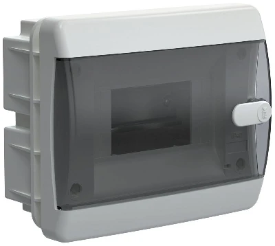Корпус ЩРВ-П-6 UNION Compact IP41 черн. прозр. дверь пластик. IEK UIC-KP12-V-06-41-K01