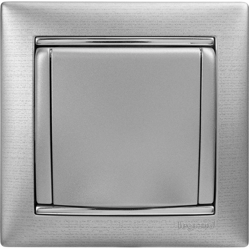 Розетка 1-м СП Valena 16А IP21 с заземл. с крышкой немецк. стандарт винты механизм алюм. Leg 770122 25