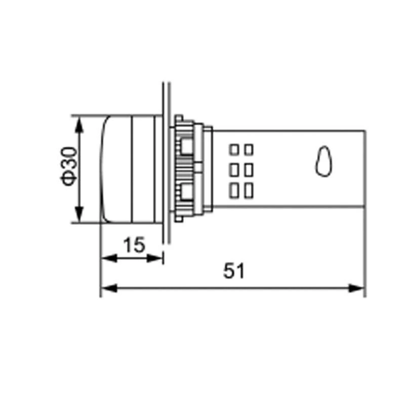 Индикатор значения напряжения красн. VD22 70-500В Rexant 36-5000 3