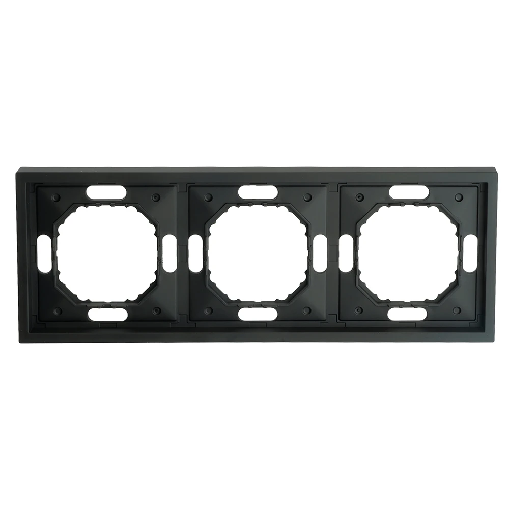 Рамка STEKKER, PFR00-5003-05 3-местная, серия Эмили, черный уголь, soft touch 49860 1