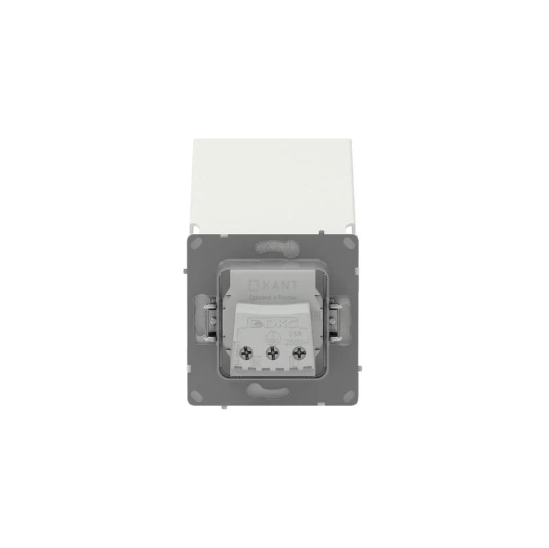 Розетка силовая KANT IP44 2P+E защ. шторки с крышкой бел. песок DKC 7010013 6