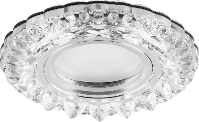 Светильник встраиваемый с белой LED подсветкой Feron CD925 потолочный MR16 G5.3 прозрачный 28900