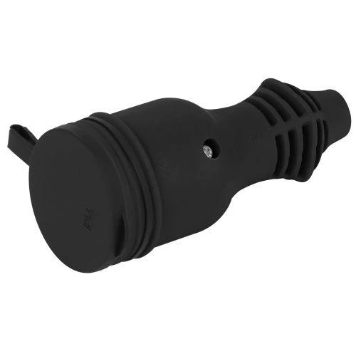 Розетка RX11-B-IP44 16А IP44 прямая с заземл. каучук черн. ЭРА Б0069325 9