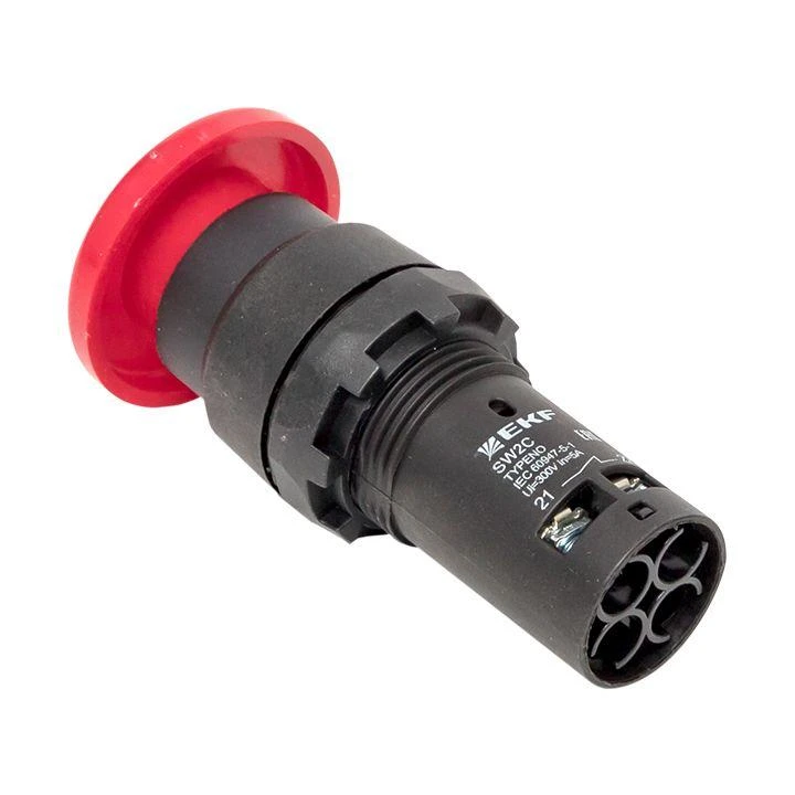Кнопка SW2C-11MZ повор. гриб кр. NO+NC EKF sw2c-mz-r 5