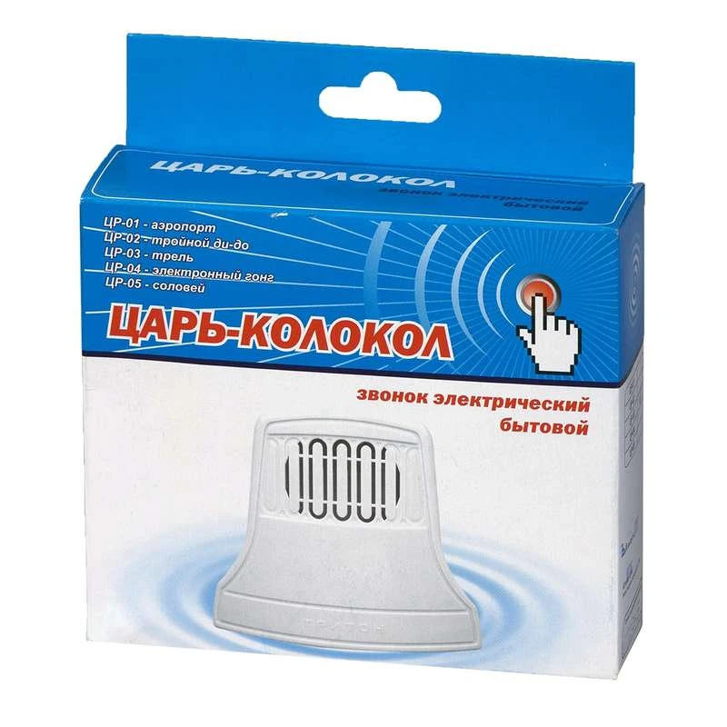 Звонок проводной Царь-колокол соловей 220В 80-90дБА бел. МОНОМАХ ЦР-05 1