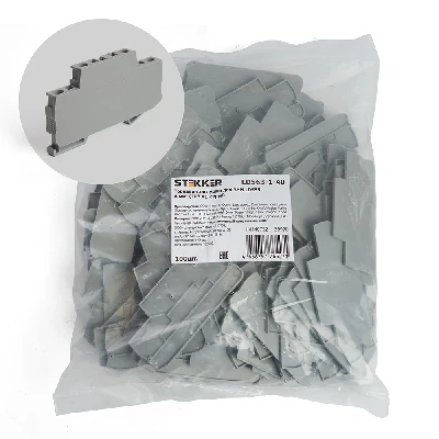 LD563-1-40 Торцевая заглушка для ЗНИ LD555 4 мм² (JXB ST 4), серый STEKKER 39990