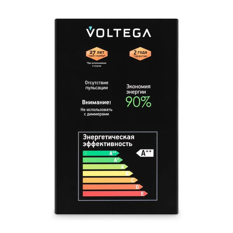 Лампа светодиодная Loft Led G95 3Вт 3000К E27 Voltega 8521 3