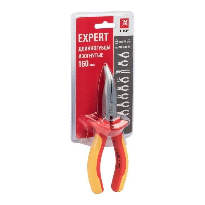 Длинногубцы изогнутые 160мм Expert 1000В PROxima EKF dgi-160-exp-in 2