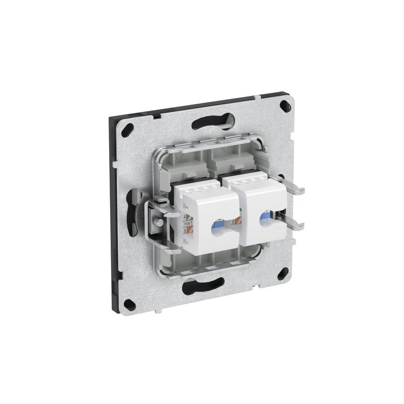 Розетка компьютерная 2-м KANT RJ45 кат.6A без шторки черн. уголь DKC 7012674 4