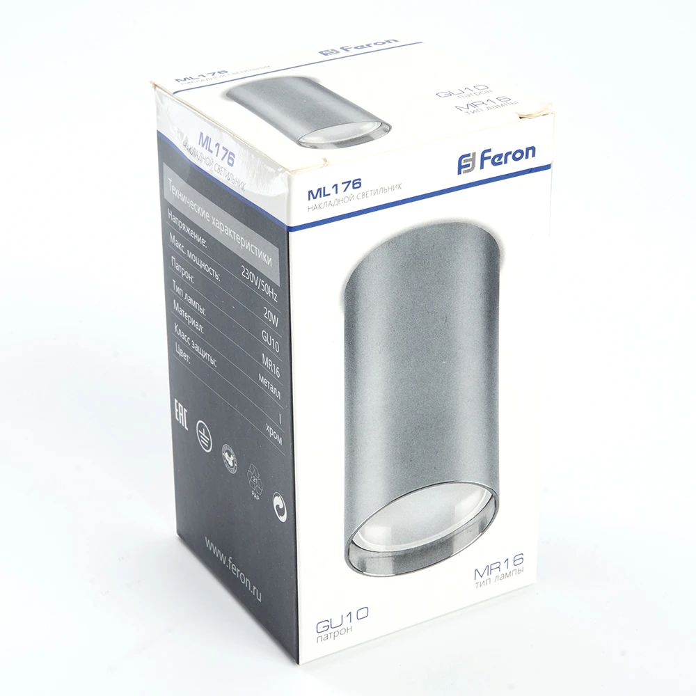 Светильник потолочный Feron ML176 MR16 GU10 20W 230V, хром 40511 2
