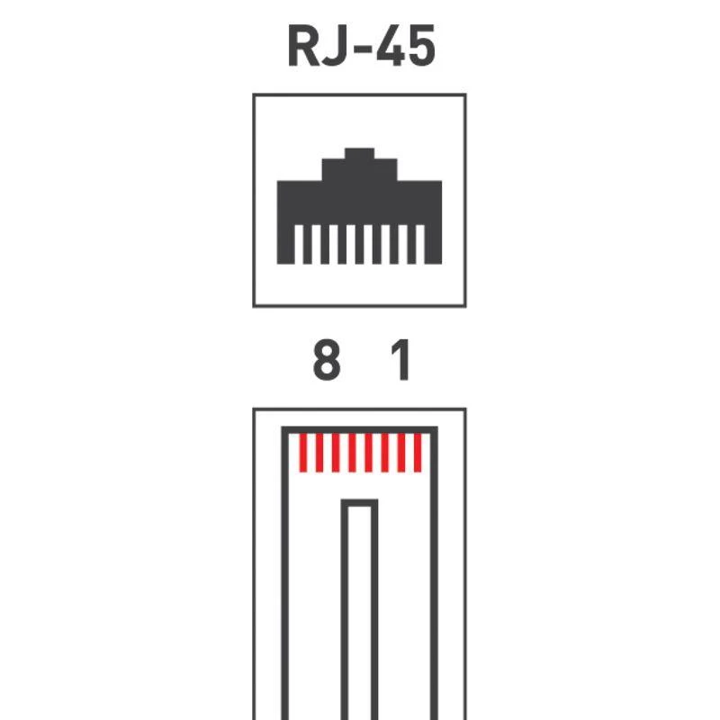 Джек компьютерный RJ45 (8P8C) кат.5E (уп.100шт) Rexant 05-1021 8
