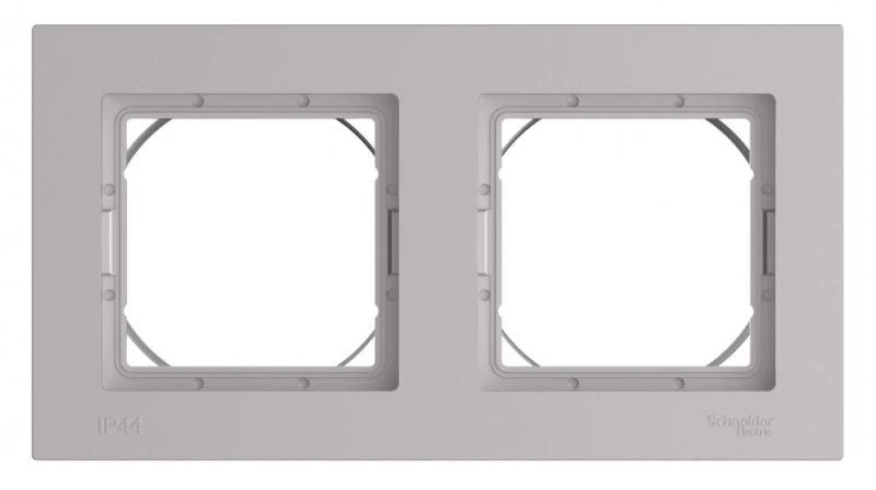 Рамка 2-м AtlasDesign Aqua IP44 алюм. SE ATN440302 2