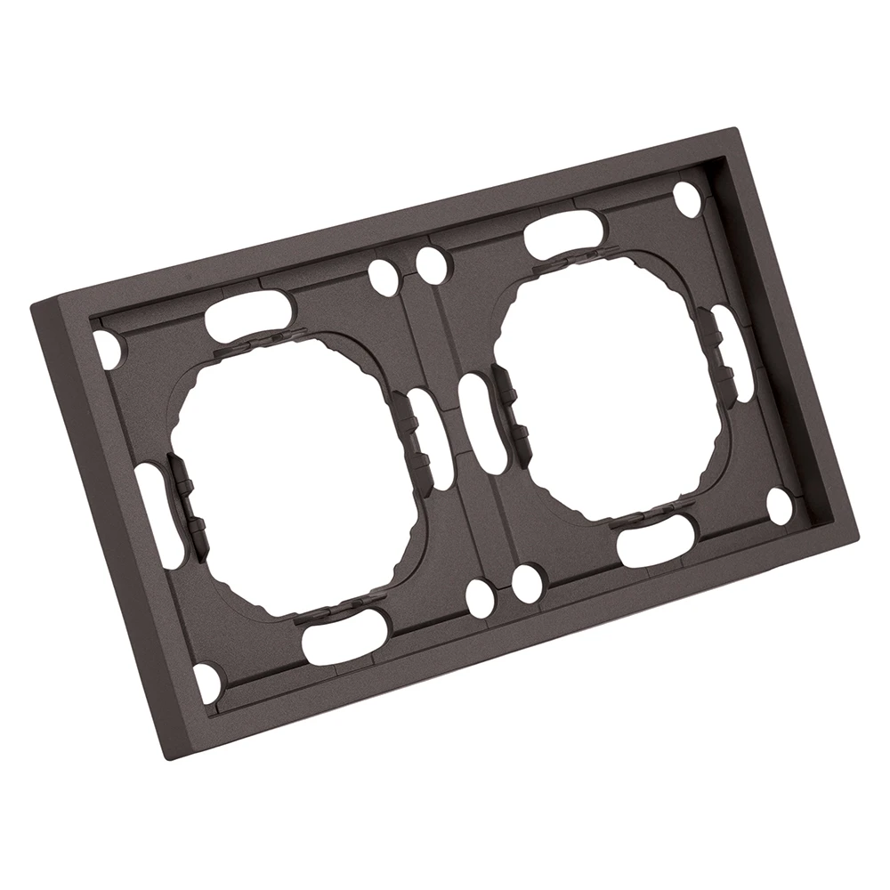 Рамка STEKKER, PFR00-5002-09 2-местная, серия Эмили, антрацит, soft touch 49937 1
