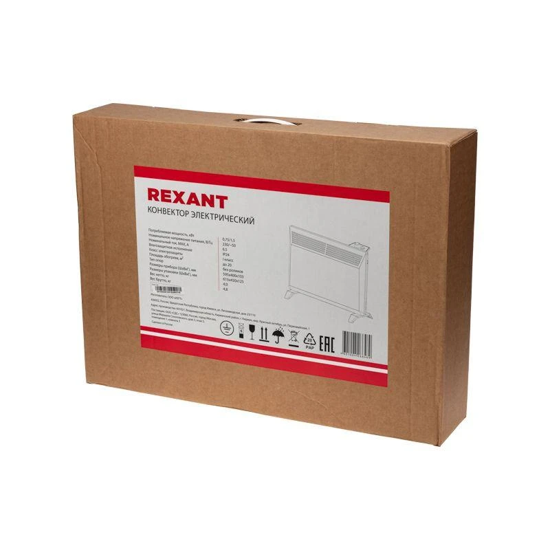 Конвектор электрический 1.5кВт с механическим термостатом Rexant 60-0084 7