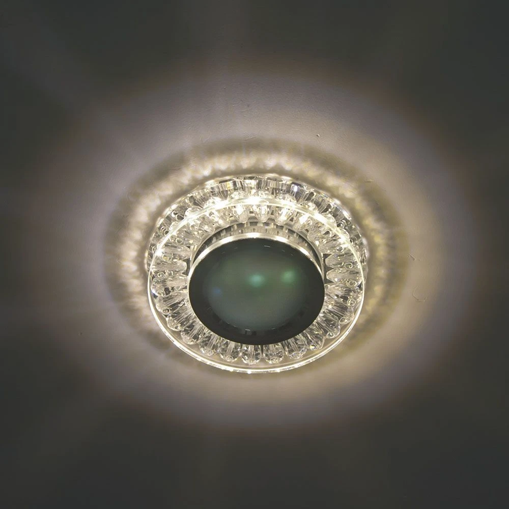 Светильник встраиваемый с белой LED подсветкой Feron C1015MO потолочный MR16 G5.3 прозрачный 28573 1