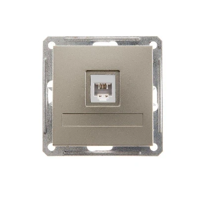 Розетка телефонная СП W59 RJ11 1А 160В механизм шампань SE RSI-152T-4-86