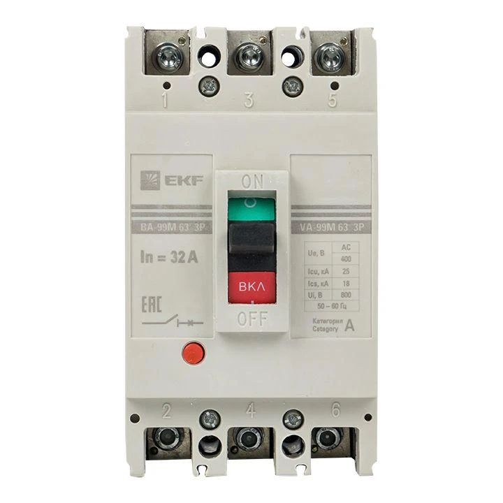 Выключатель автоматический 3п 63/32А 25кА ВА-99М PROxima EKF mccb99-63-32m 2