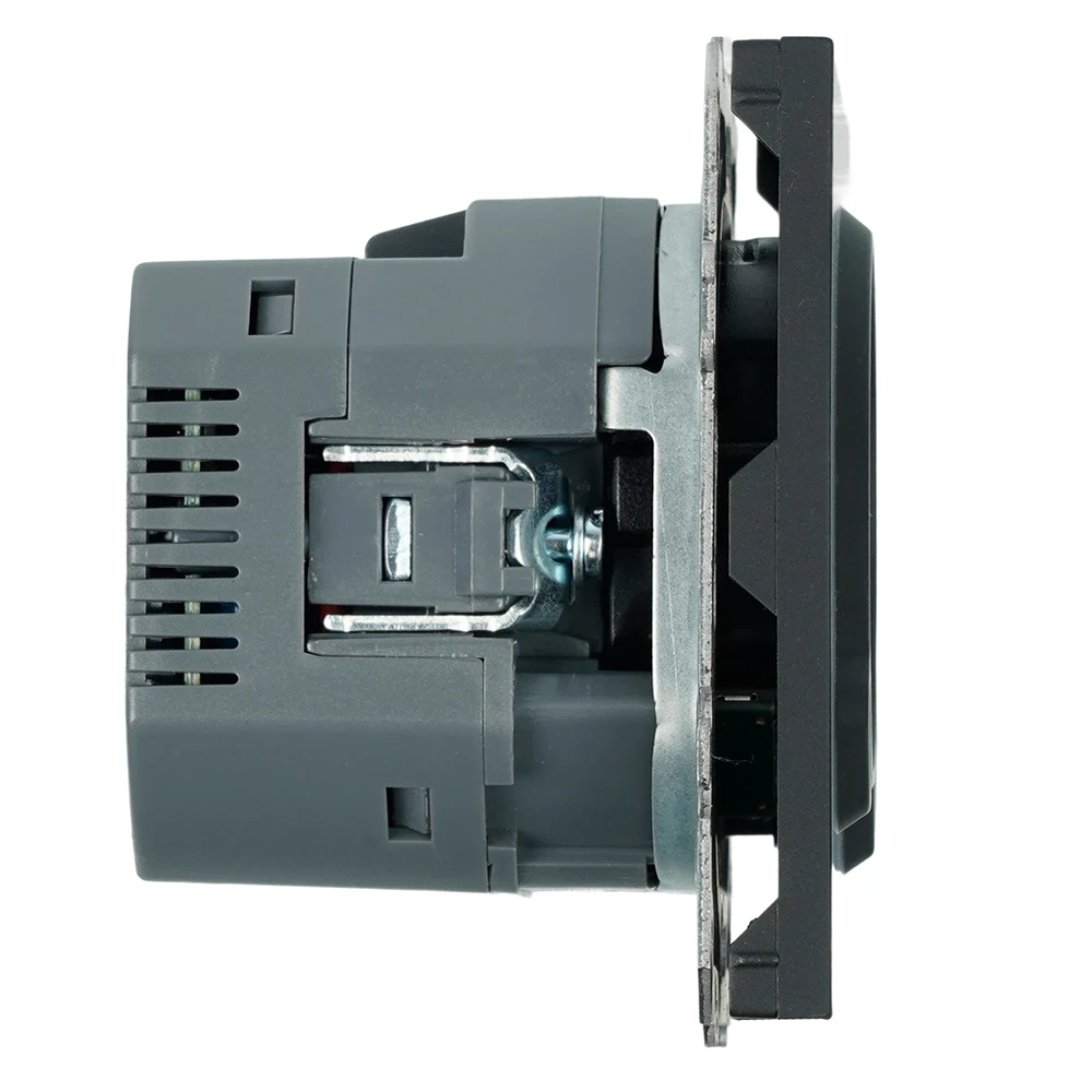 Розетка 1-местная з/ш с/з 16А + USB + Type C (механизм), Stekker, 250В, 20W, серия Эмили, черный уголь, soft-touch, RST16-5119-05 50218 2