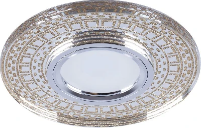 Светильник встраиваемый с LED подсветкой Feron CD981 потолочный MR16 G5.3 прозрачный, золото 32438