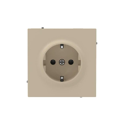 Розетка силовая KANT 2P+E без шторки ванильн. марципан DKC 7015033