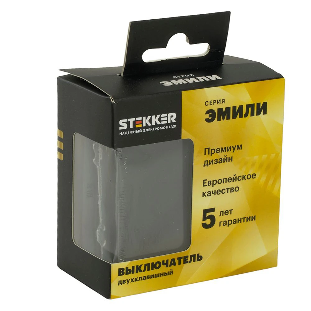 Переключатель перекрестный 2-клавишный (механизм), STEKKER, 250В, 10А, серия Эмили, RSW10-5111-01, белый фарфор, soft touch 50167 6