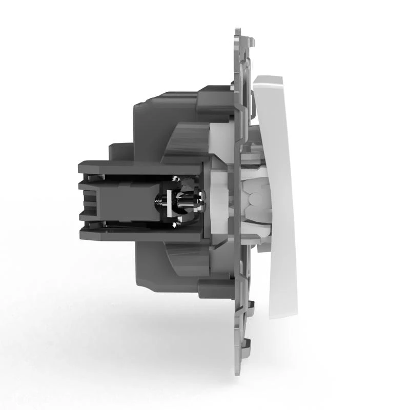 Переключатель проходной 1-кл. СП Pixel 10А IP20 механизм бел. TOKOV ELECTRIC TKE-PX-P1-C01 3