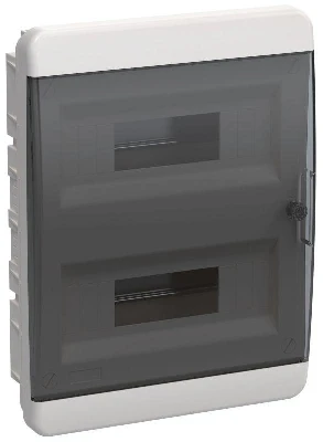 Корпус ЩРВ-П-24 TEKFOR IP41 черн. прозр. дверь пластик. IEK TF5-KP12-V-24-41-K01-K03
