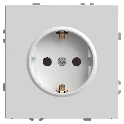 Розетка 1-местная с з/ш, с/з (механизм), СЗК, STEKKER, 250В, 16А, серия Эмили, RST16-5110-01ZK, белый фарор, soft touch 50235