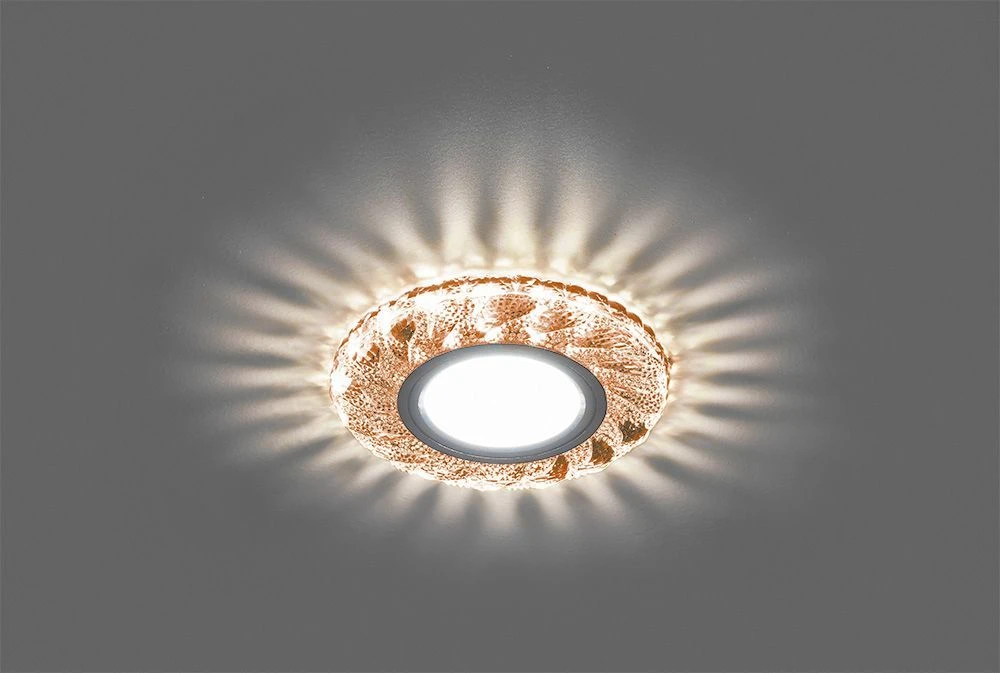 Светильник встраиваемый с белой LED подсветкой Feron CD907 потолочный MR16 G5.3 коричневый 28979 1