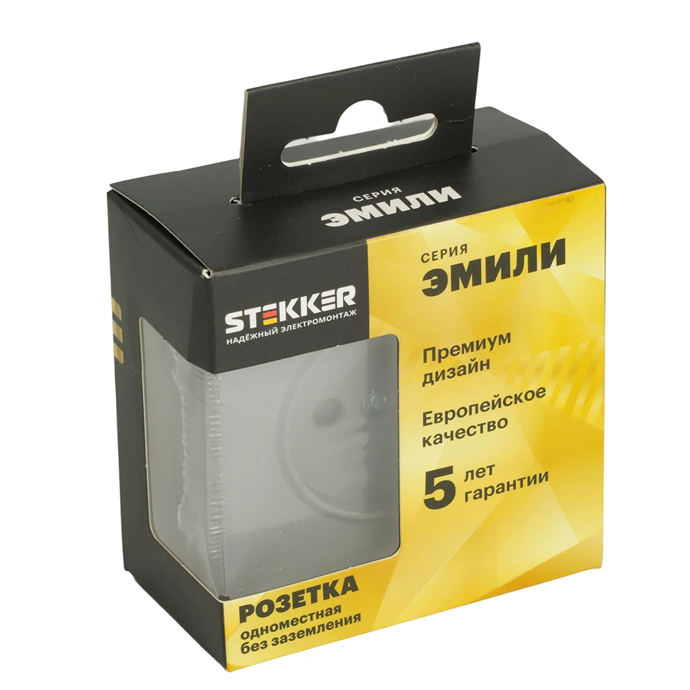 Розетка 1-местная с з/ш, б/з (механизм), СЗК, STEKKER, 250В, 16А, серия Эмили, RST16-5109-10ZK, платиново-серый, soft touch 50242 5