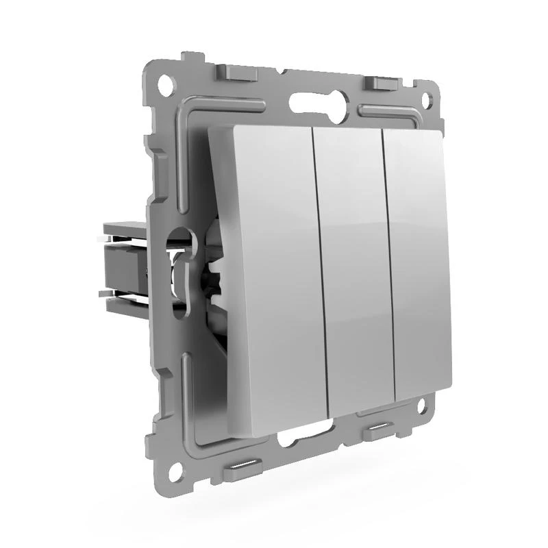 Выключатель 3-кл. СП Pixel 10А IP20 механизм алюм. TOKOV ELECTRIC TKE-PX-V3-C03 2