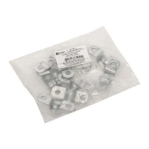 Скоба крепежная двухлапковая d10-11мм метал. (уп.10шт) PROxima EKF sm-2-10-11-r 1