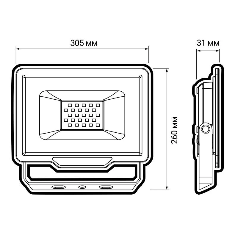 Прожектор светодиодный PFL-C3 150Вт 6500К IP65 ДО с клапаном закален. прозр. стекло Pro JazzWay 5023642A 2