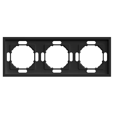 Рамка STEKKER, PFR00-5003-05 3-местная, серия Эмили, черный уголь, soft touch 49860