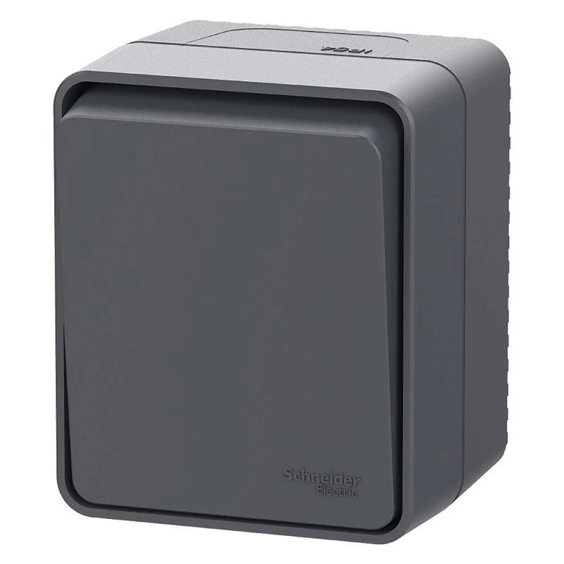 Выключатель кнопочный 1-кл. ОП AtlasDesign PROFI IP54 10АХ антрацит SE ATN544015 2