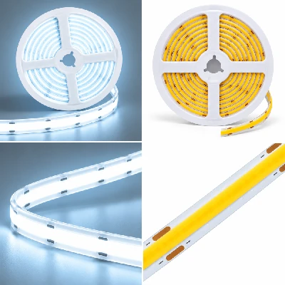 Лента светодиодная COB  320SMD(2110)/ 5Вт/м 24V 5000*8*1.8мм 6500K, IP20, LS539 FERON 53594