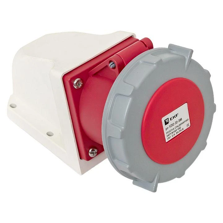 Розетка стационарная наружная 1252 3Р+РЕ+N 32А 380В IP67 PROxima EKF ps-1252-32-380 6