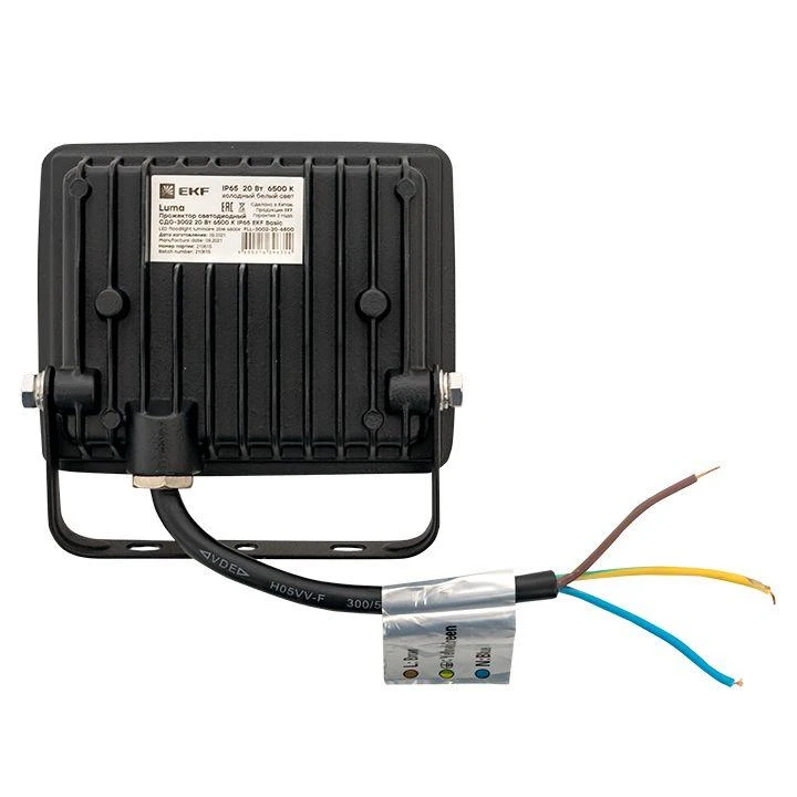 Прожектор светодиодный СДО-3002 20Вт 6500К IP65 Basic EKF FLL-3002-20-6500 3