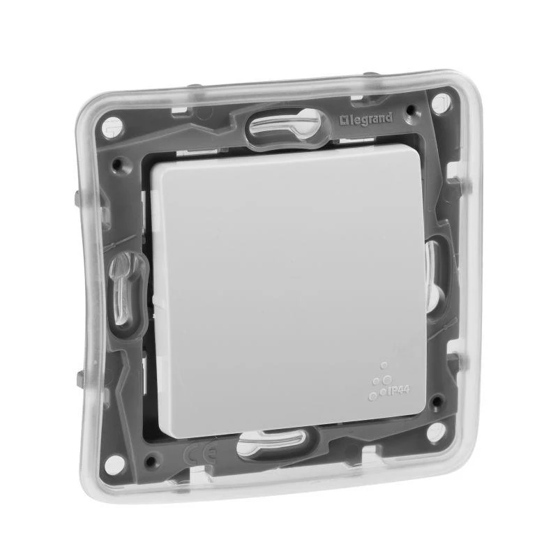 Переключатель 1-кл. СП Etika Plus 10А IP44 250В 10AX механизм бел. Leg 672200 2