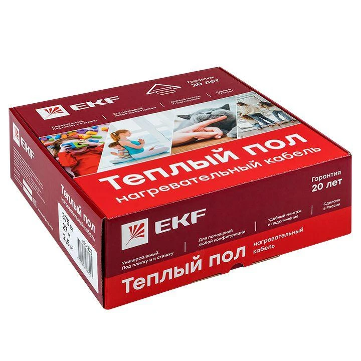 Комплект "Теплый пол" (кабель) 150Вт 10м 1.0кв.м EKF nk-150 2