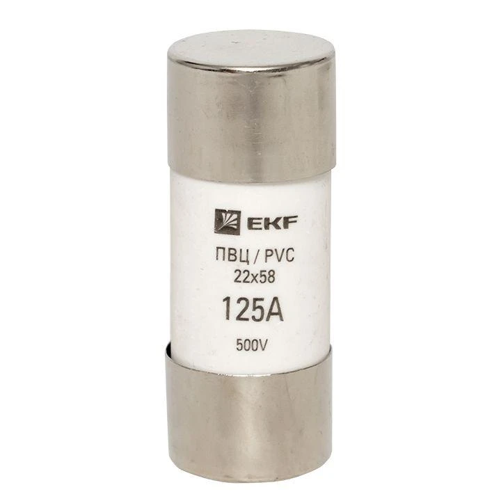 Вставка плавкая цилиндрическая ПВЦ 22х58 125А EKF pvc-22x58-125 1