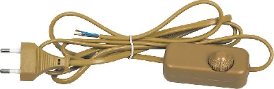 Сетевой шнур с диммером 230V 2м, золото, DM103-200W 23057