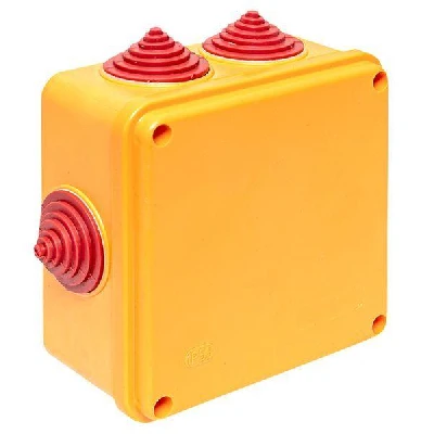Коробка огнестойкая E90 100х100х50мм 4п с клеммником 1.5-2.5кв.мм IP55 EKF plc-kmrf-100-4-02
