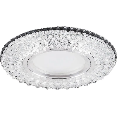 Светильник встраиваемый с разноцветной LED подсветкой Feron CD940 потолочный MR16 G5.3 прозрачный 32541