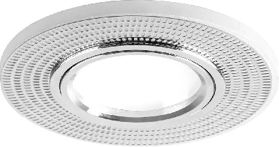 Светильник встраиваемый с белой LED подсветкой Feron CD956 потолочный MR16 G5.3 белый матовый, хром 32567
