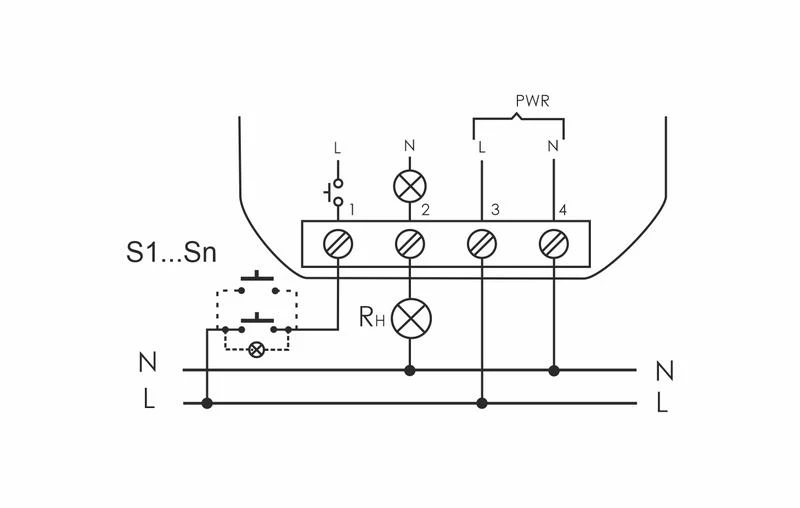 Реле импульсное BIS-402 (для установки в монтажную коробку 230В 8А 1Z IP40) F&F EA01.005.002 1