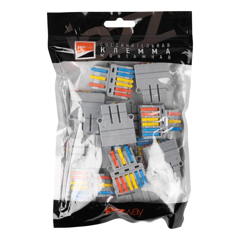 Клемма монтажная СМК PTC-3P 4236 BL/2 450В 32А 0.08-2.5(4.0)кв.мм JazzWay 5073807 6